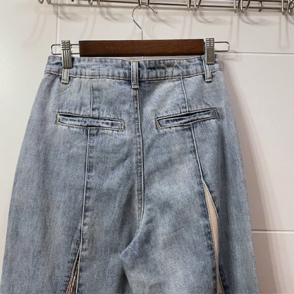 NWT Three Bird Nest Magnolia Patchwork Flare Wide Leg Jeans Size Small - Picture 9 of 16
